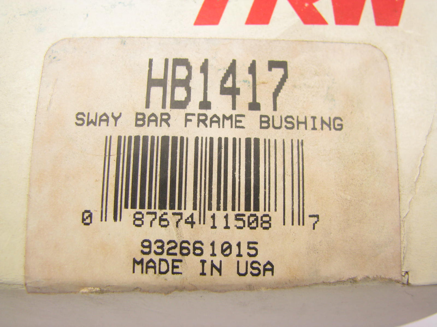 TRW HB1417 Suspension Stabilizer Sway Bar Bushing - Front To Control Arm