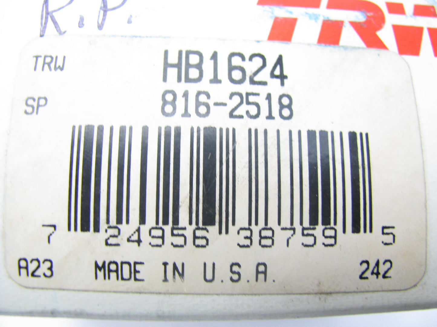 TRW HB1624 Suspension Stabilizer Sway Bar Bushing - Front