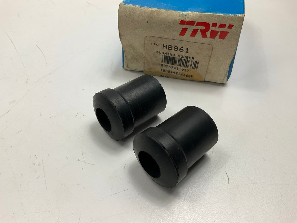 (2) TRW HB861 Leaf Spring Bushings (Rear Forward; Rear Rearward)