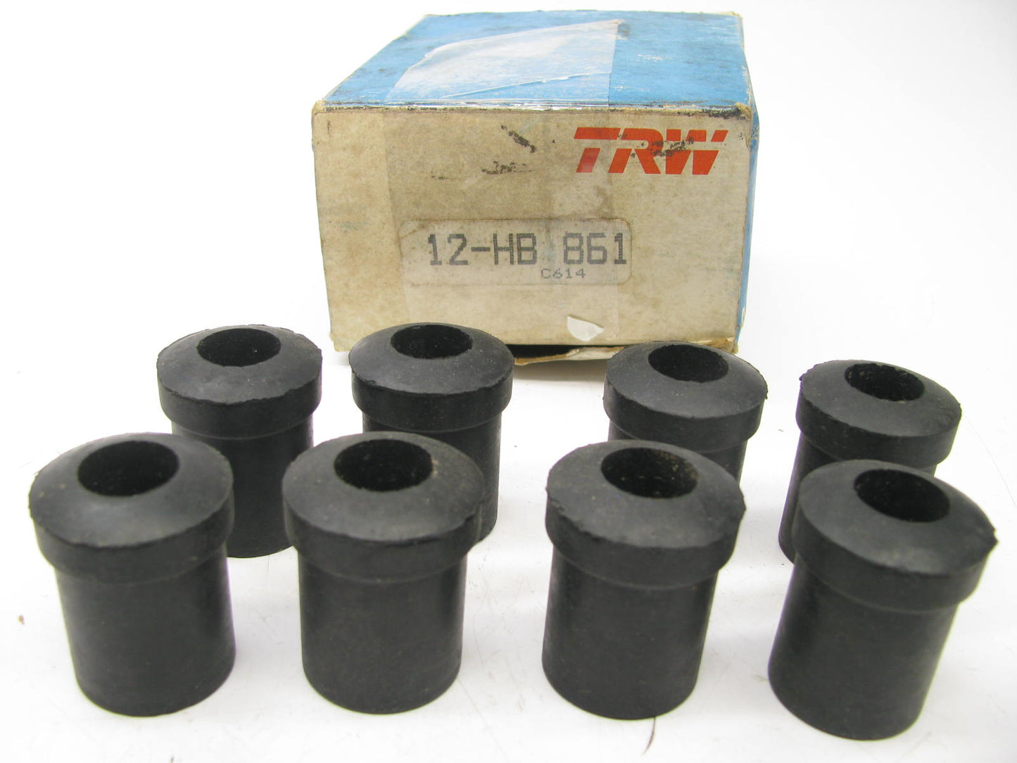 (8) TRW HB861 Leaf Spring Bushings (Rear Forward; Rear Rearward)