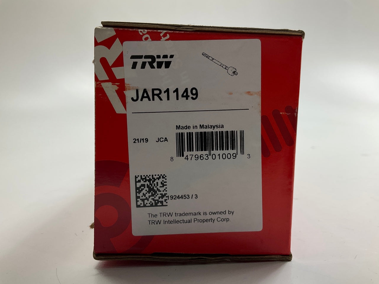 (2) TRW JAR1149 Front Inner Steering Tie Rod End For 1990-1997 Subaru Legacy