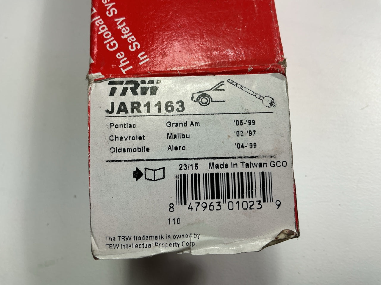 TRW JAR1163 Front Inner Steering Tie Rod End For 1999-2005 Pontiac Grand Am