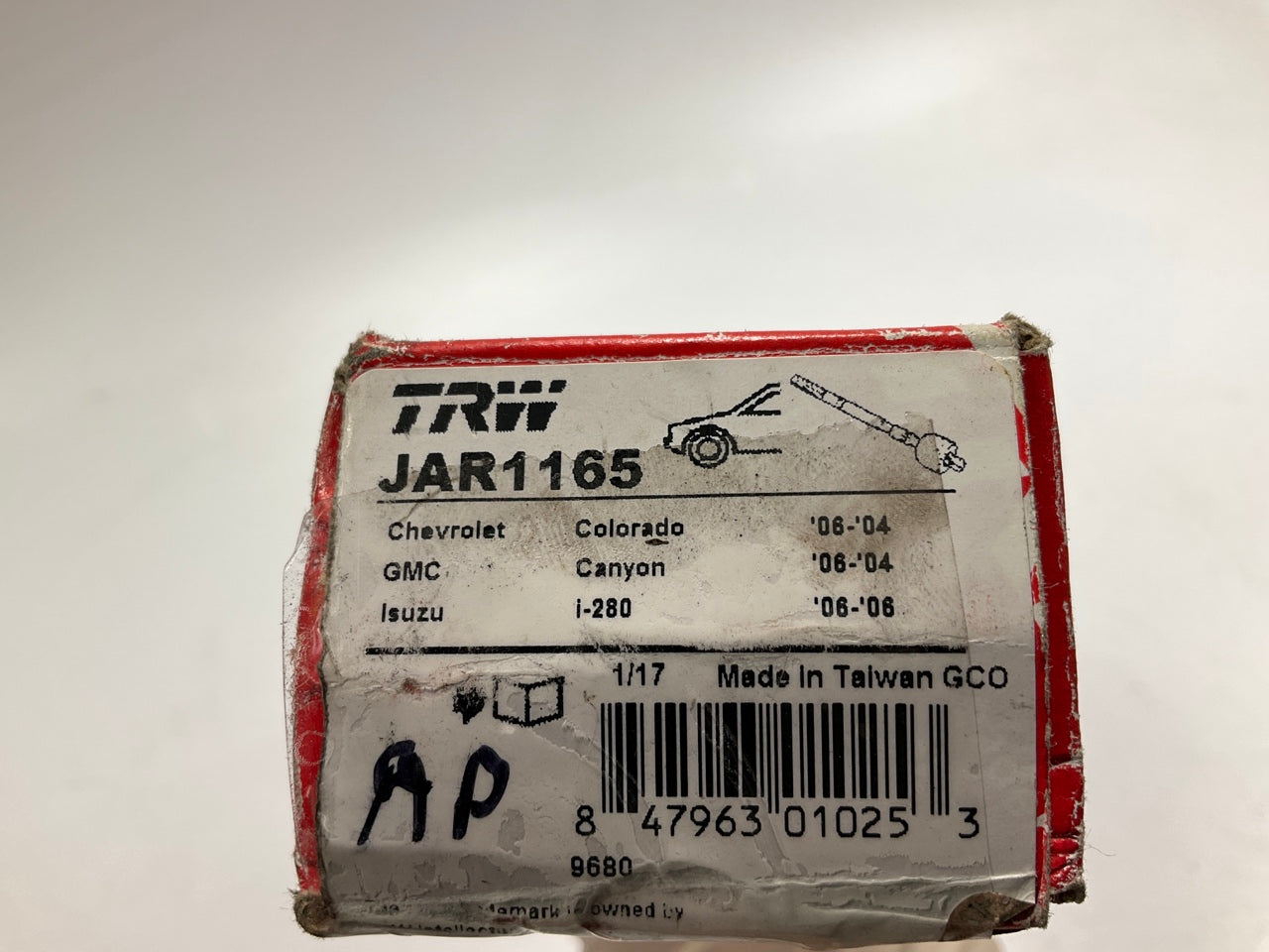 TRW JAR1165 Front Inner Steering Tie Rod End