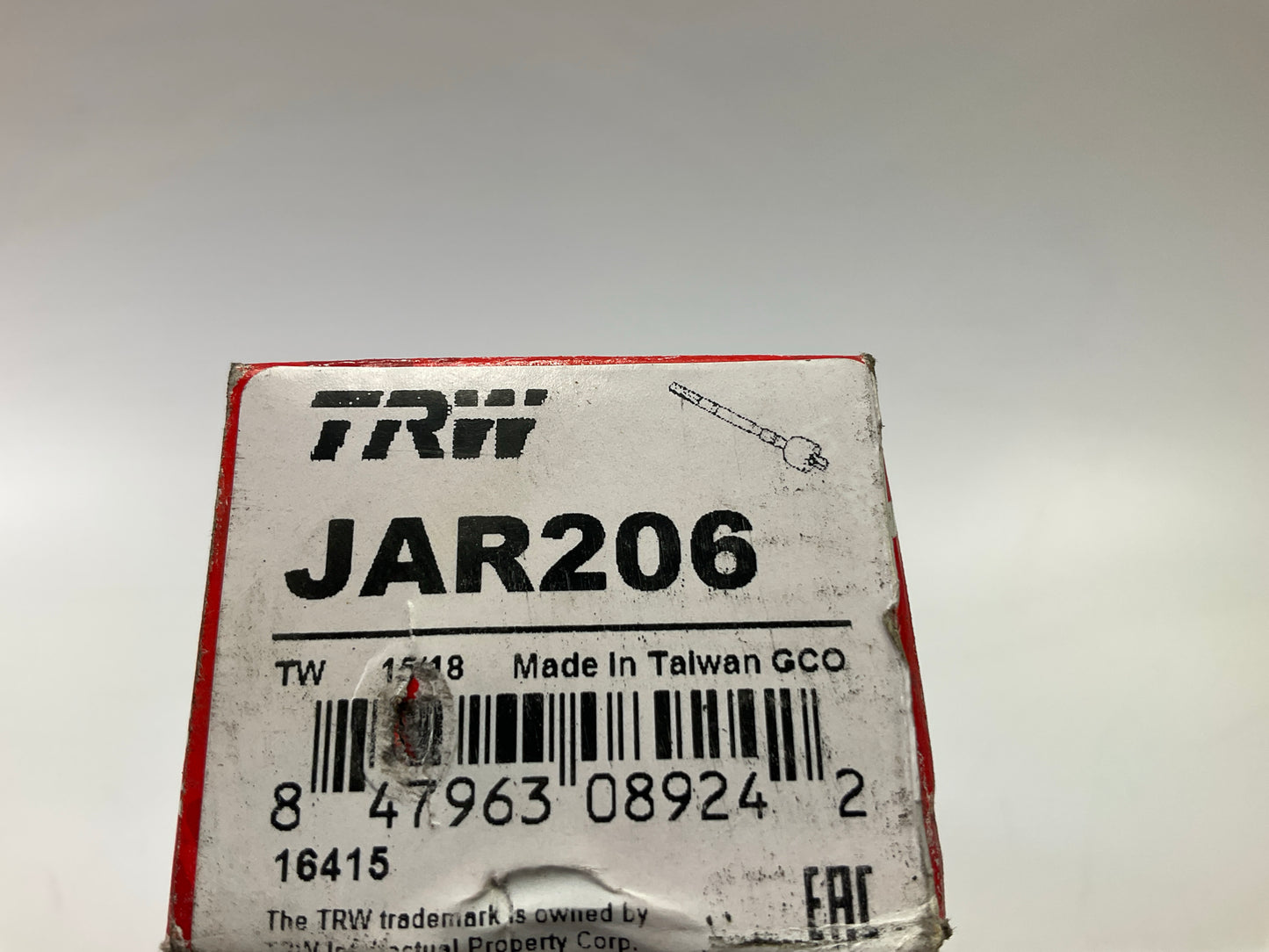 TRW JAR206 Front Inner Steering Tie Rod End For 2008-09 Escape, Tribute, Mariner