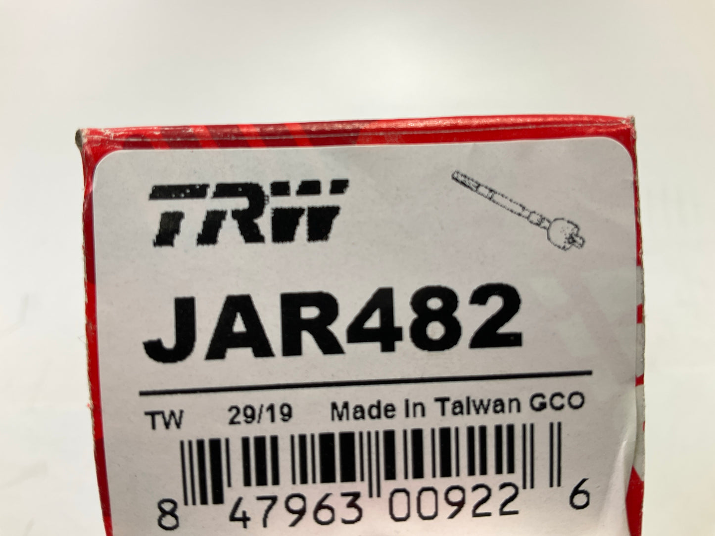 (2) TRW JAR482 Inner Tie Rod End - 1991-1995 Acura Legend