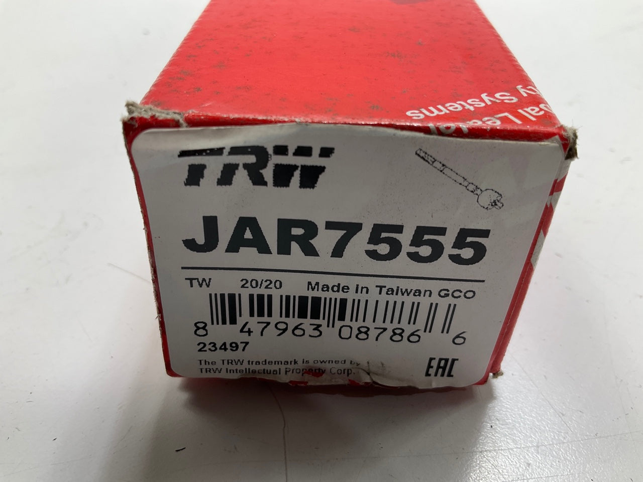 (2) TRW JAR7555 Front Inner Steering Tie Rod End For 2003-2007 Toyota Land Cruis