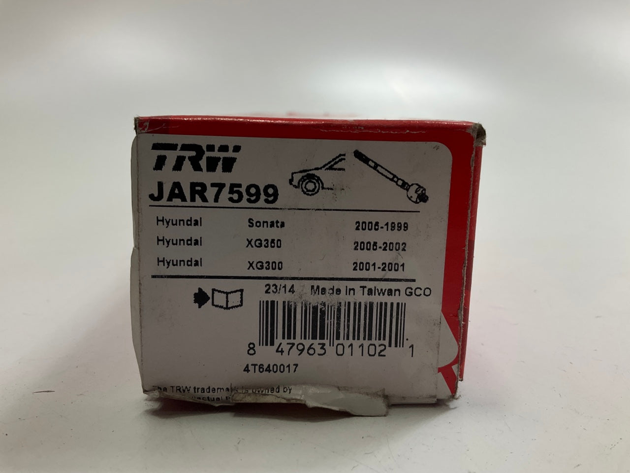 TRW JAR7599 Front Inner Steering Tie Rod End For 1999-2005 Hyundai Sonata