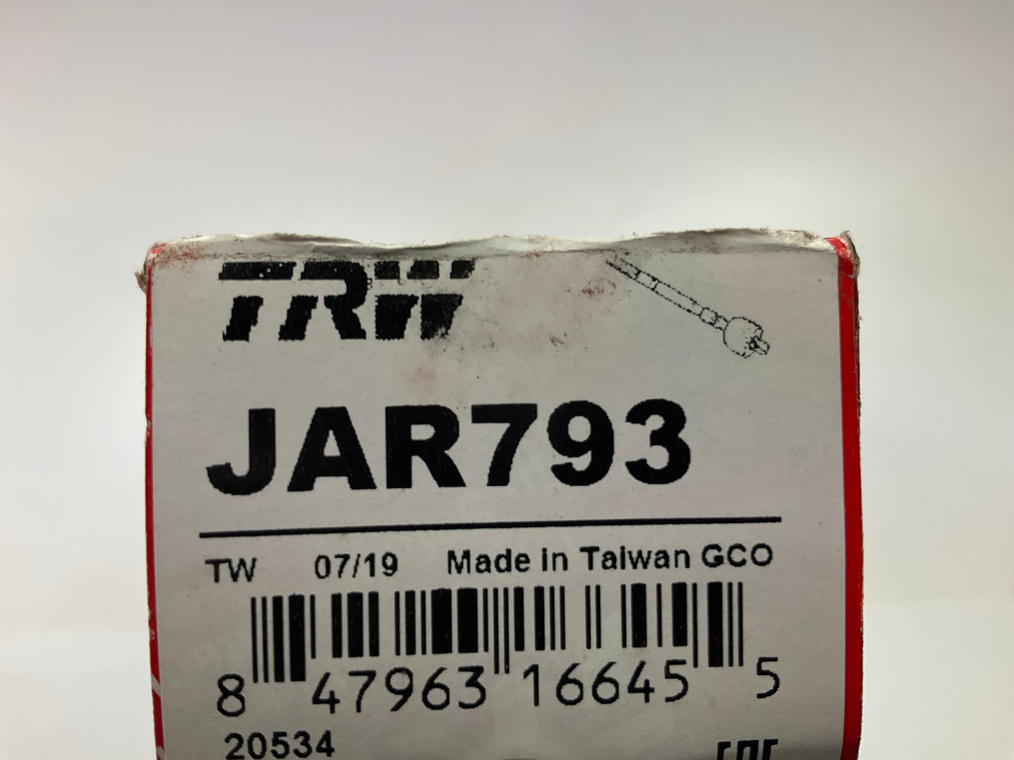 (2) TRW JAR793 Front Steering Tie Rod End For 1993-1995 Mazda RX-7