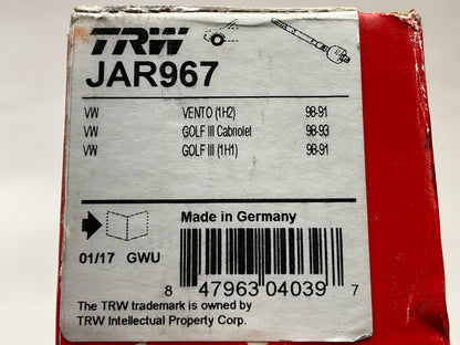 TRW JAR967 Front Inner Steering Tie Rod End For 1993-1999 VW Golf, Jetta