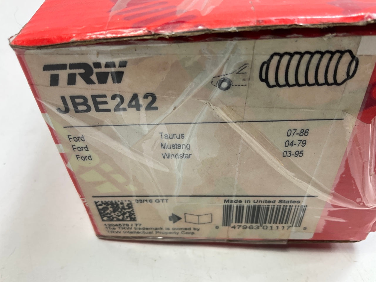 TRW JBE242 Steering Rack And Pinion Bellows Kit