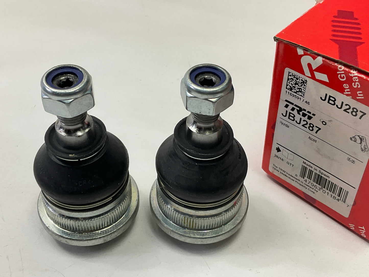 (2) TRW JBJ287 Front Suspension Ball Joint For 2000-2006 Hyundai Accent