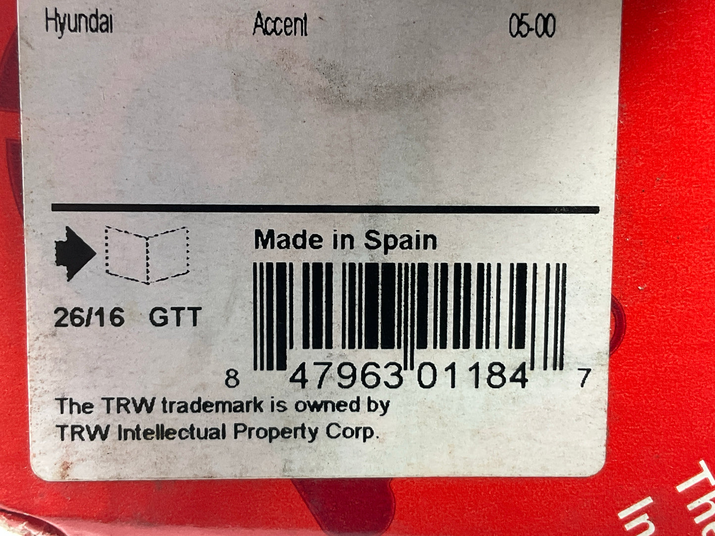 (2) TRW JBJ287 Front Suspension Ball Joint For 2000-2006 Hyundai Accent
