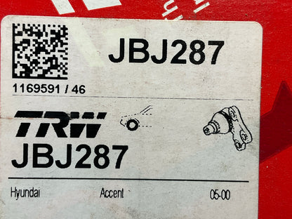 (2) TRW JBJ287 Front Suspension Ball Joint For 2000-2006 Hyundai Accent