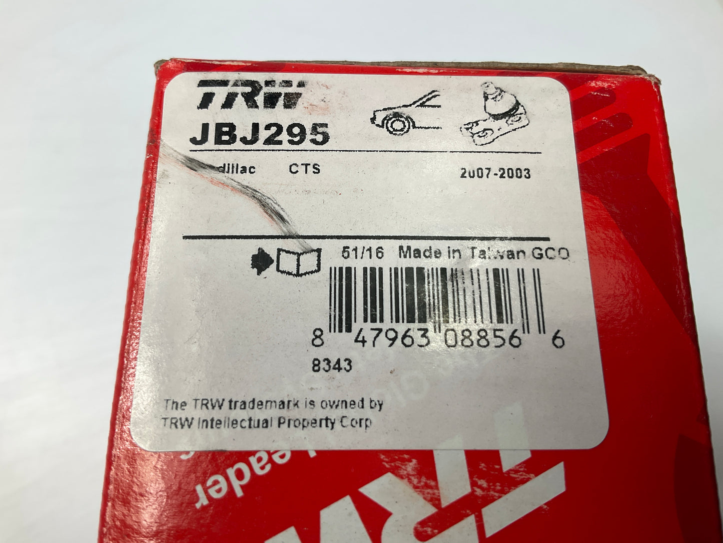 (2) TRW JBJ295 Front Upper Suspension Ball Joint For 2003-2007 Cadillac CTS