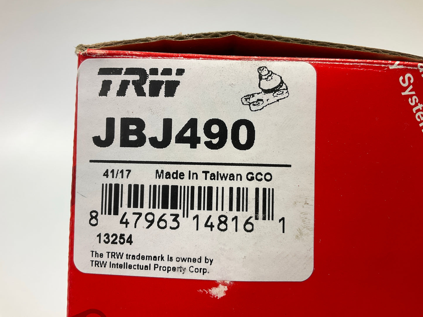 (2) TRW JBJ490 Adjustable Suspension Ball Joint, Front Upper