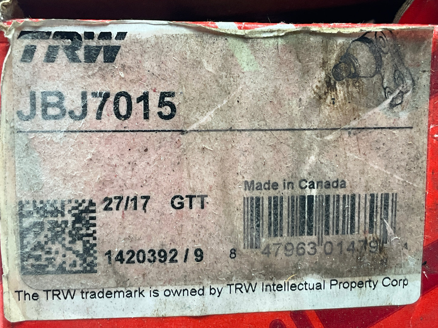 TRW JBJ7015 Front Lower Suspension Ball Joint