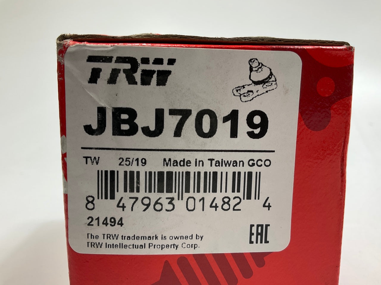 (2) TRW JBJ7019 Suspension Ball Joint, Front Lower