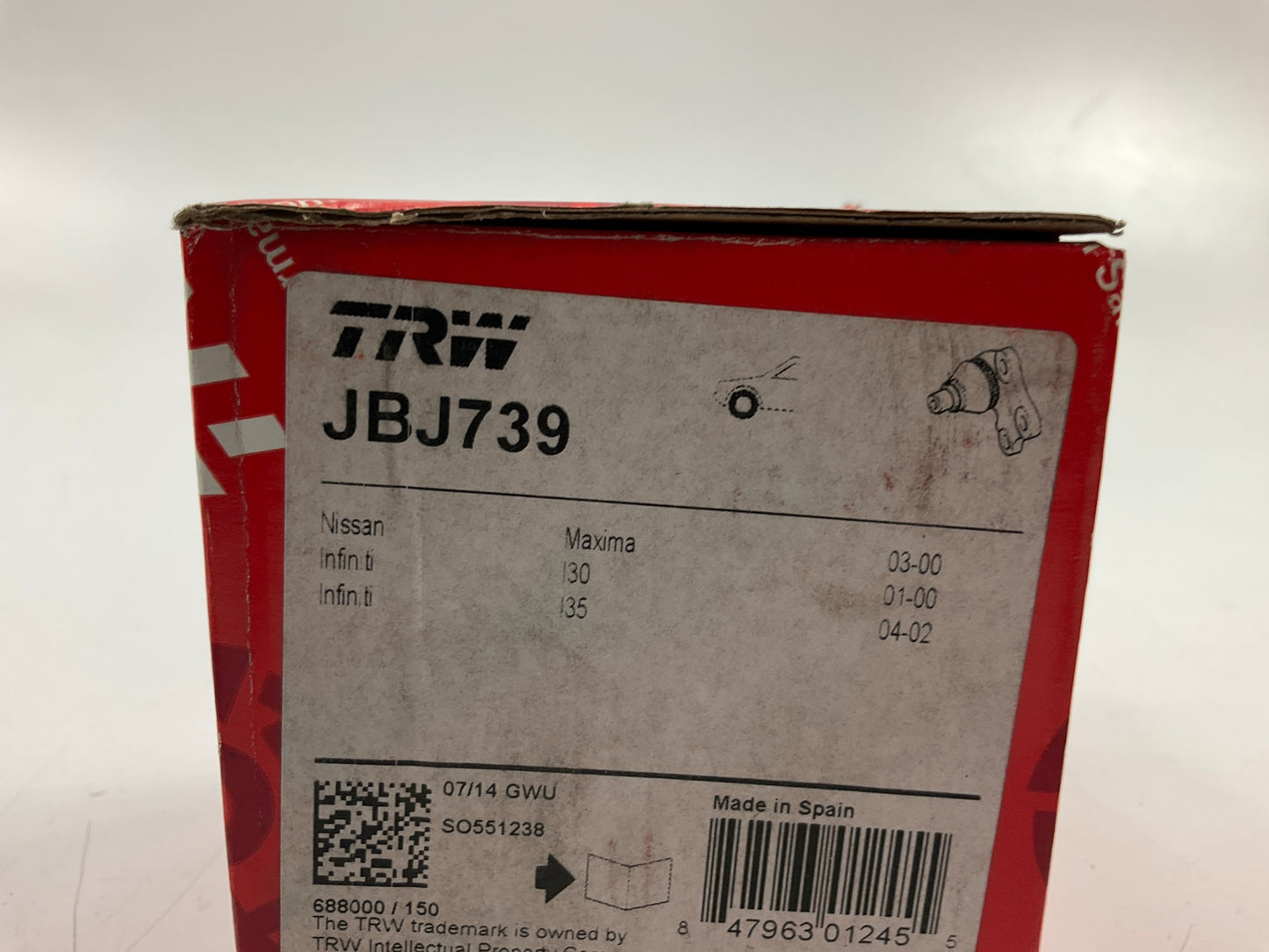 (2) TRW JBJ739 Front Lower Ball Joint For 2000-2001 INFINITI I30, 02-04 I35