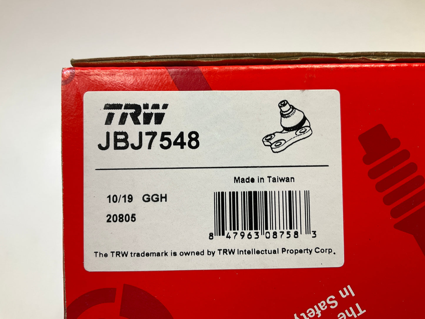 (2) TRW JBJ7548 Front Lower Ball Joints For 2001-2006 Mitsubishi Montero 4WD