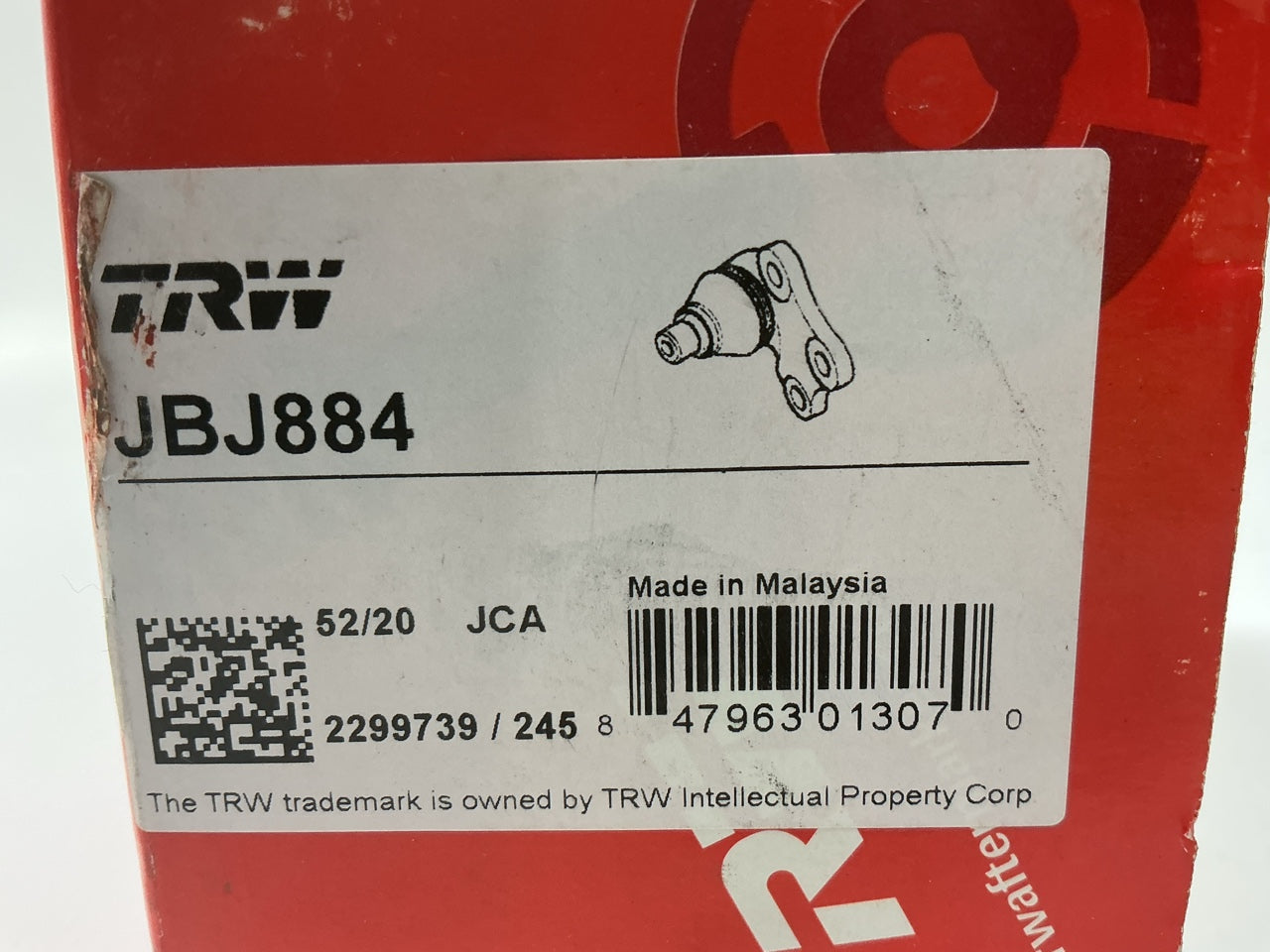 TRW JBJ884 Front Lower Ball Joint For 2003-2013 Dodge Ram 2500 3500 4WD 4X4 ONLY