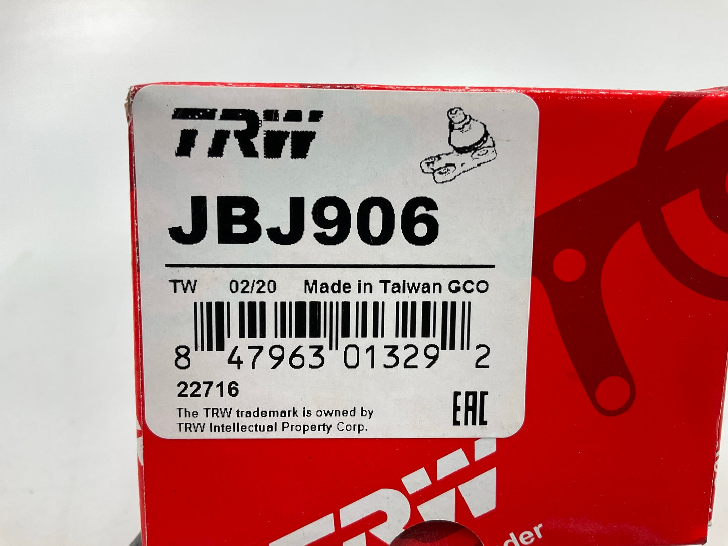 TRW JBJ906 Front Lower Ball Joint For 1997-99 Dodge Dakota, Durango