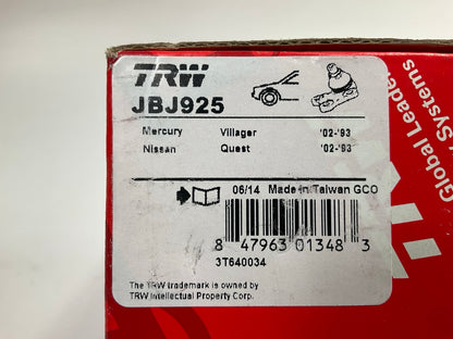 TRW JBJ925 Front Lower Suspension Ball Joint For 1993-2002 Nissan Quest