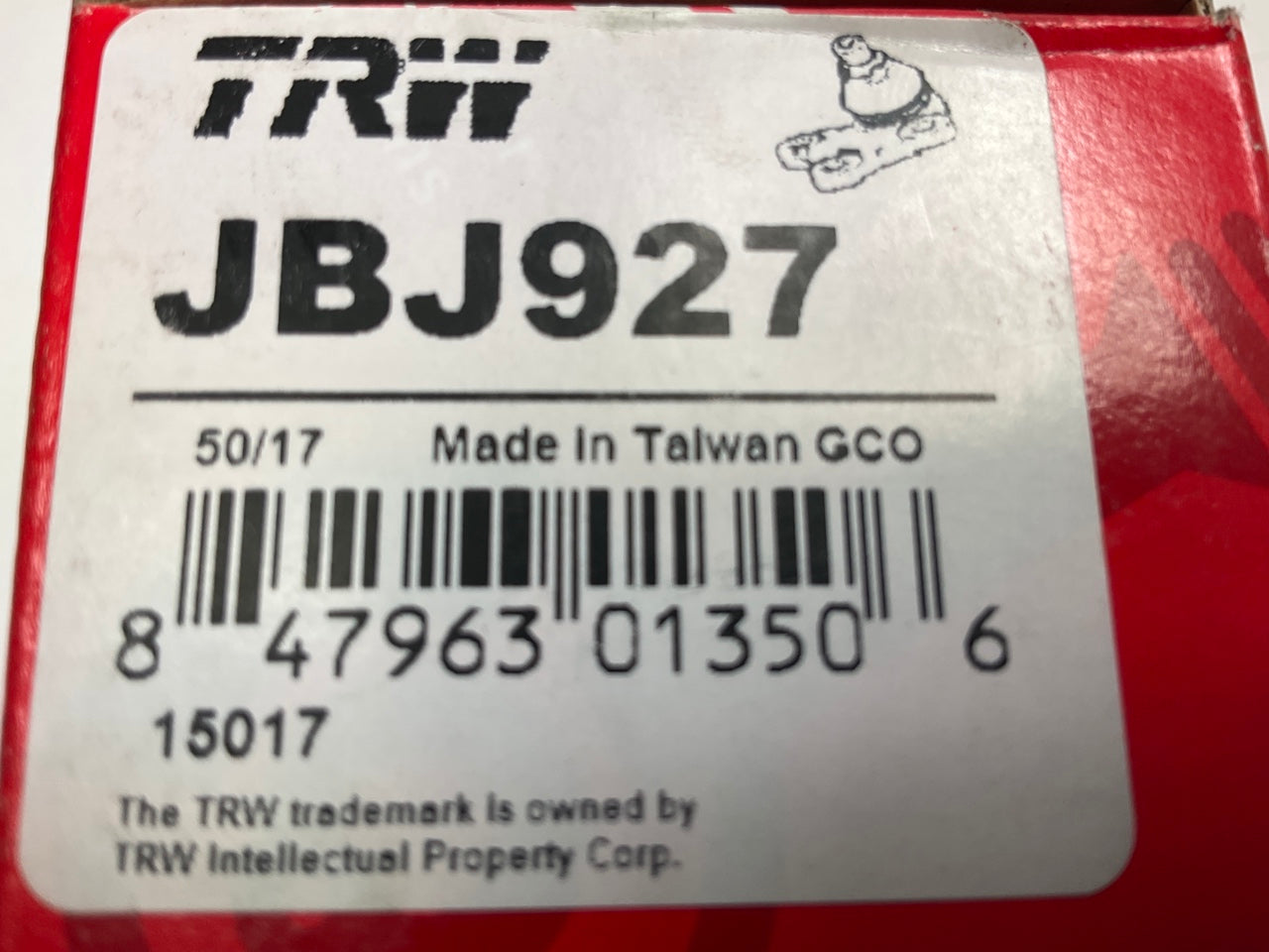 TRW JBJ927 Suspension Ball Joint - Front Upper