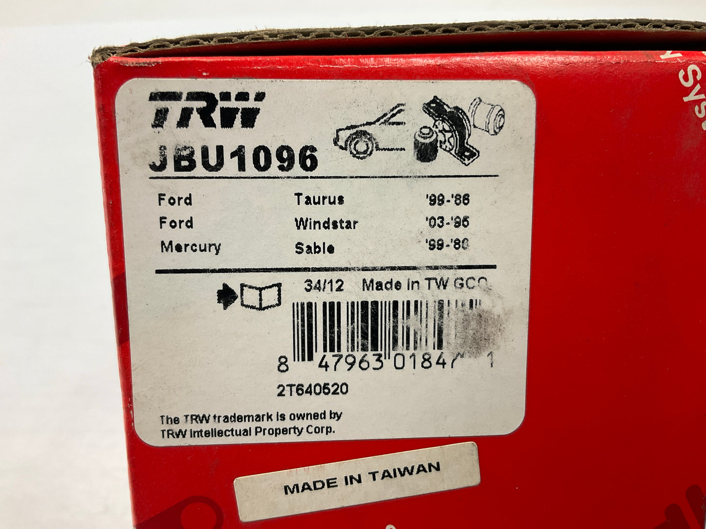 TRW JBU1096 Front Stabilizer Sway Bar Bushings For 1995-2003 Ford Windstar