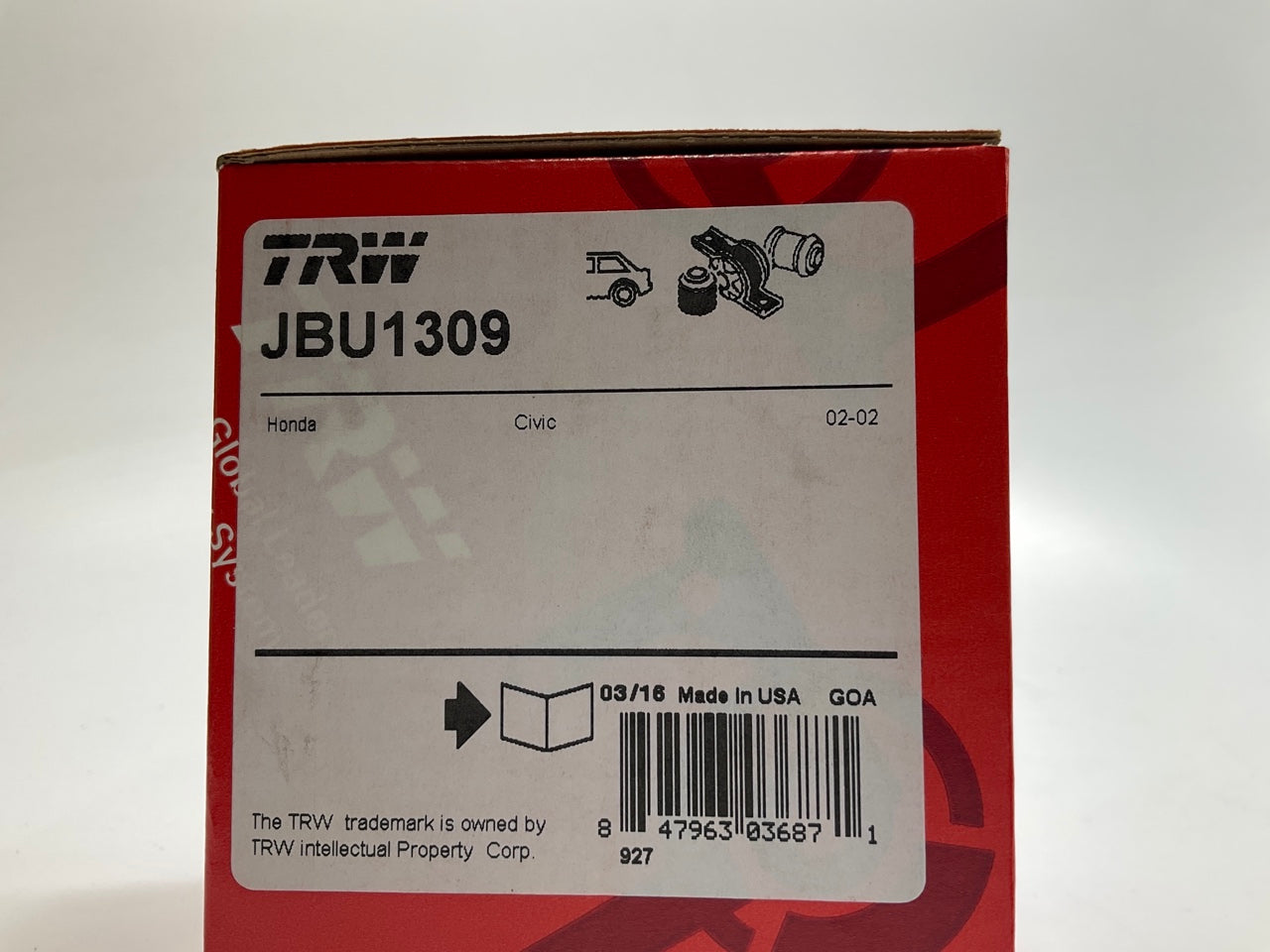 TRW JBU1309 Rear Stabilizer Sway Bar Bushing Kit For 2002-2003 Honda Civic