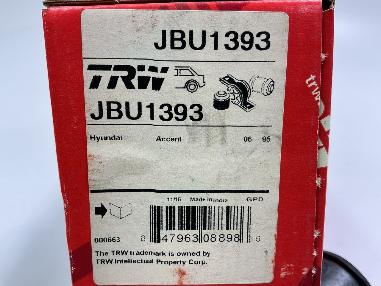 TRW JBU1393 Rear Stabilizer Bar Sway Bar Bushing Kit For 95-06 Hyundai Accent