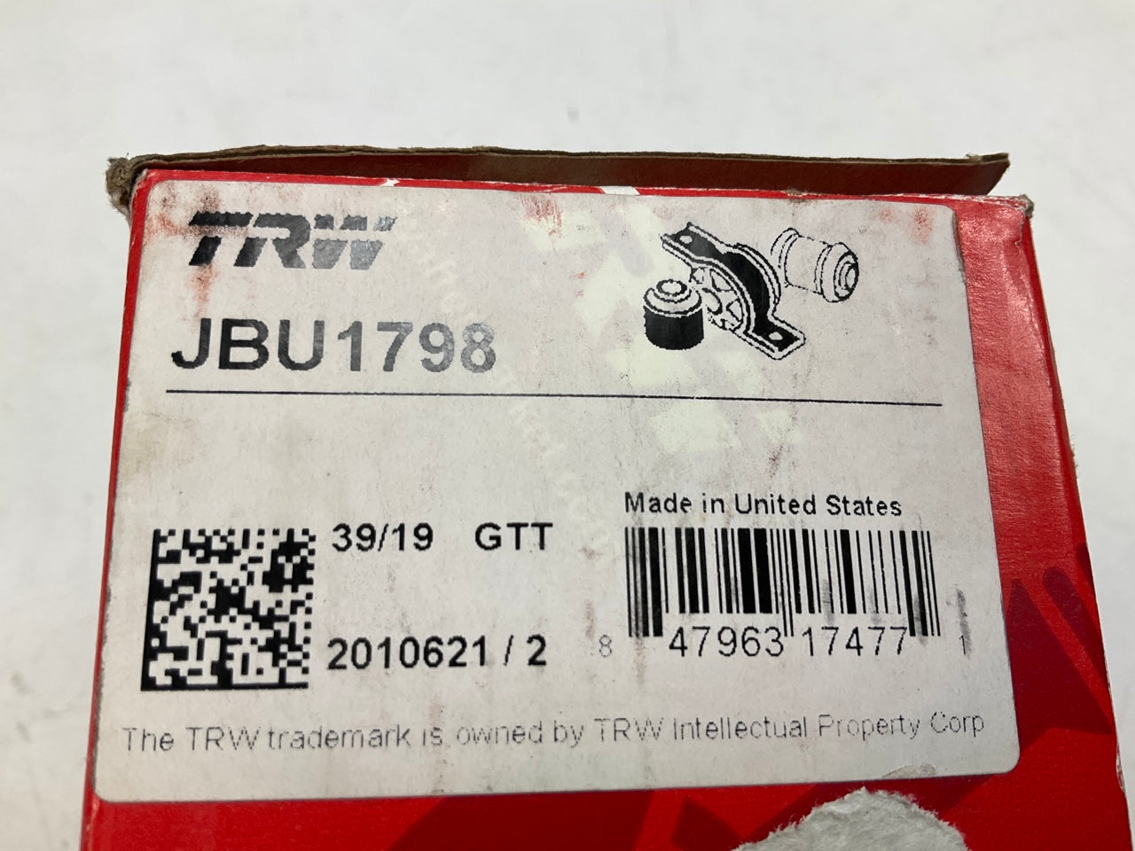 TRW JBU1798 Suspension Control Arm Bushing, Front Lower Forward