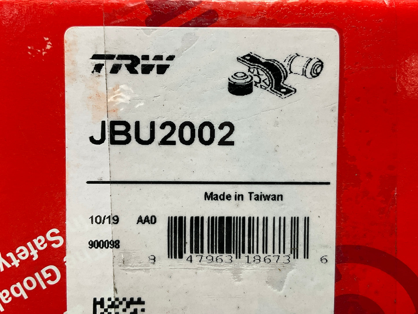 (2)TRW JBU2002 Front Lower Rearward Control Arm Bushing  For 10-12 Ram 2500 3500