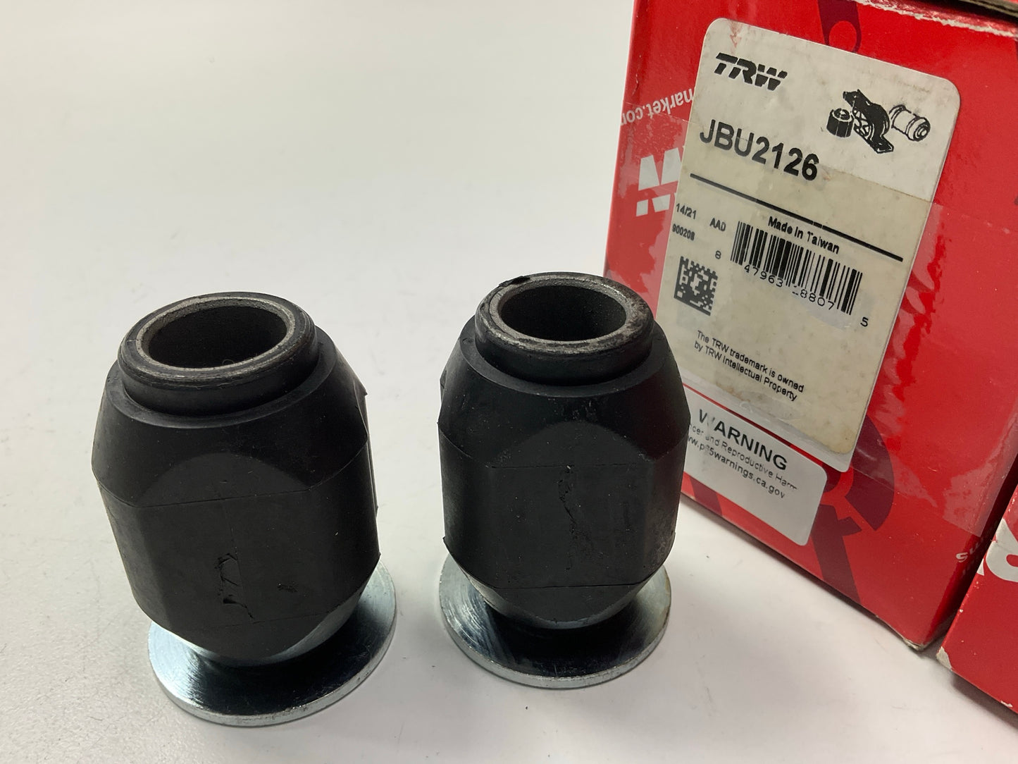 (2) TRW JBU2126 Steering Rack And Pinion Mount Bushing