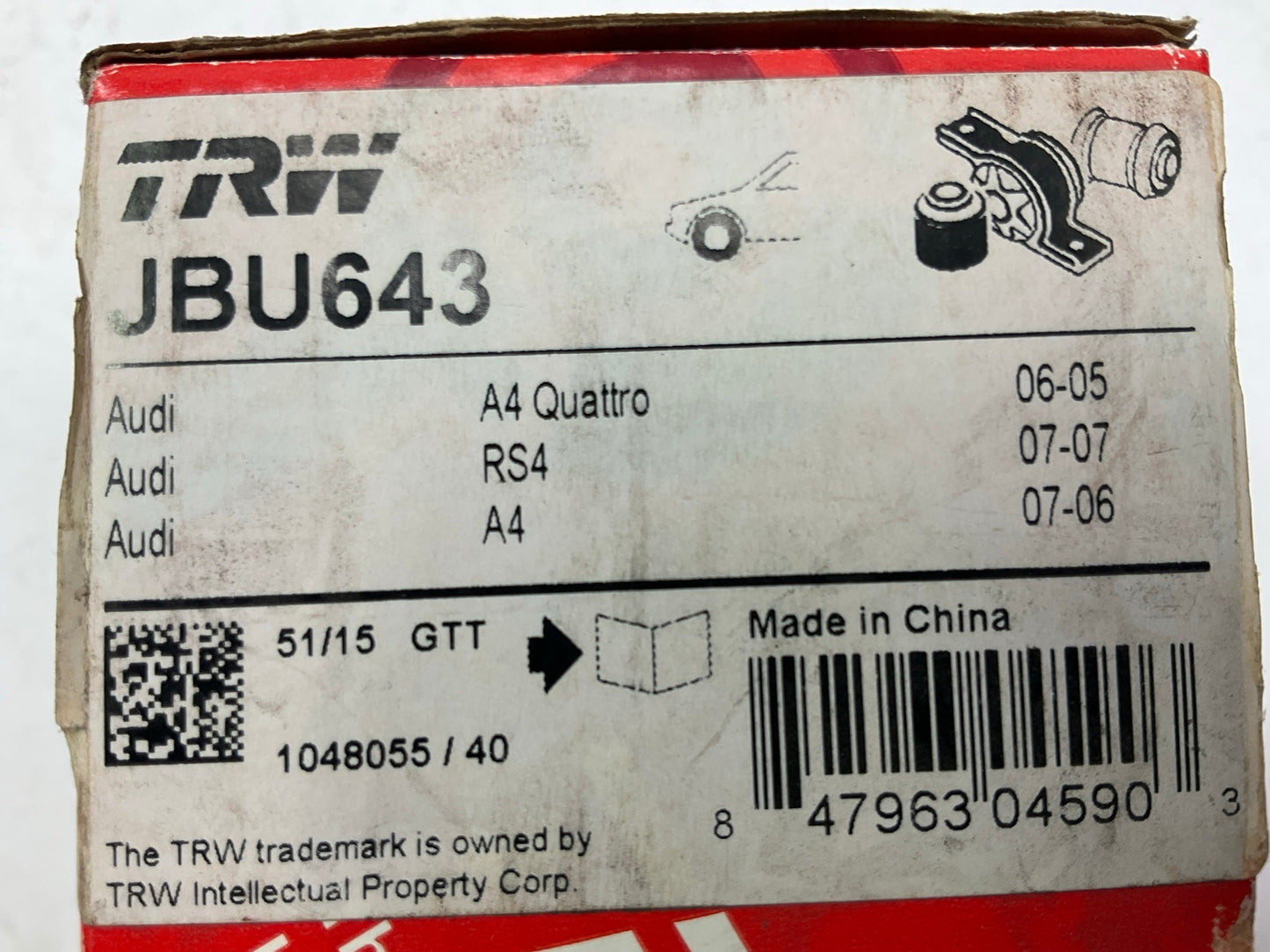 TRW JBU643 Rear Suspension Control Arm Bushing