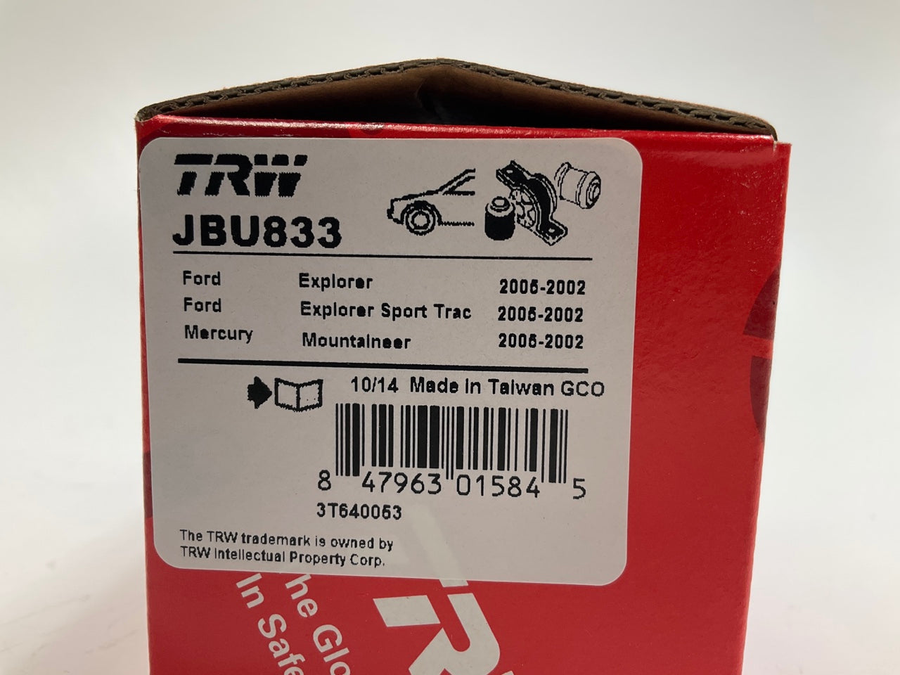 TRW JBU833 Rear Upper Forward Suspension Control Arm Bushing