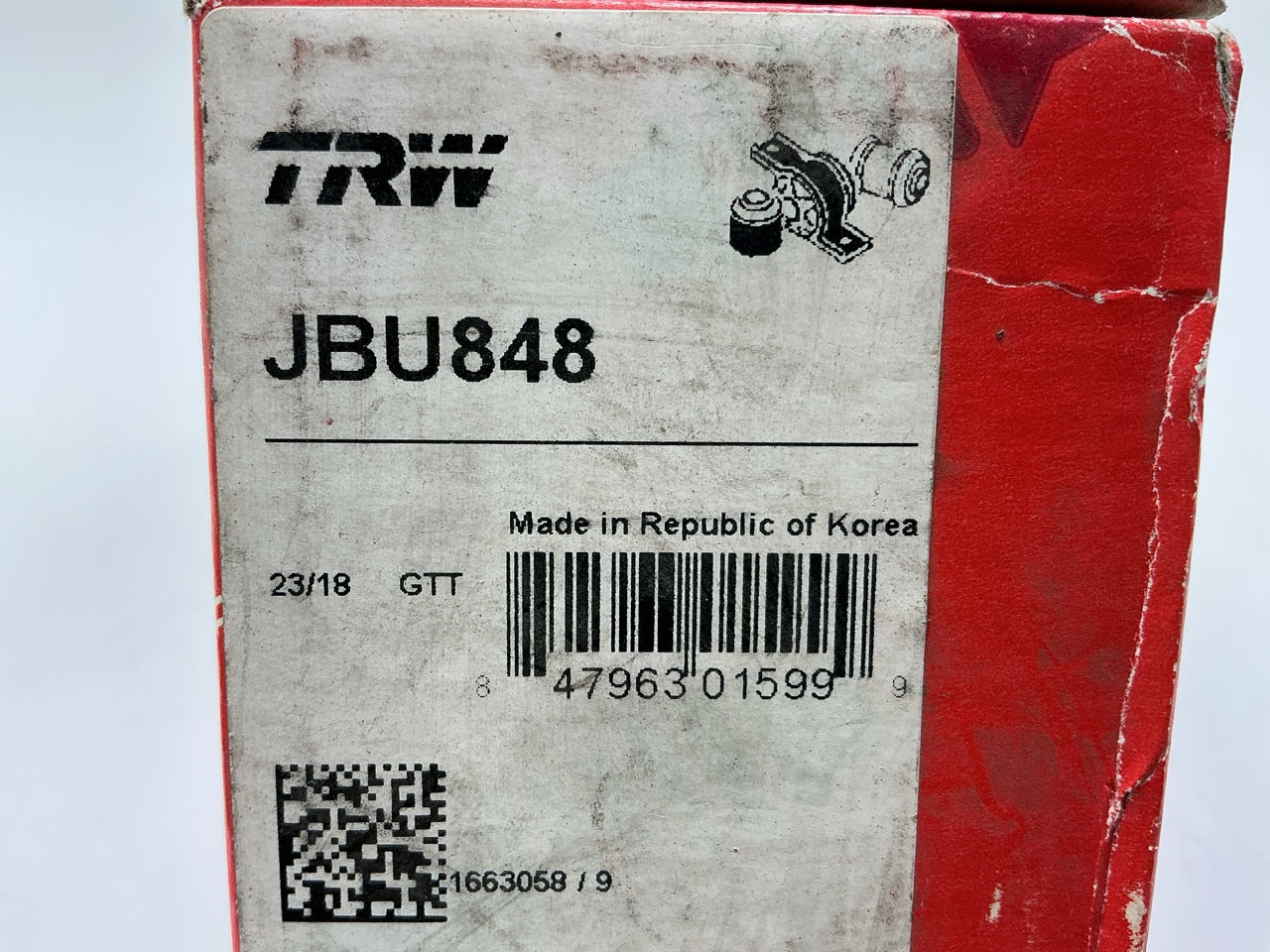 (2) TRW JBU848 Rear Upper Control Arm Bushing For 1998-2005 Hyundai Sonata