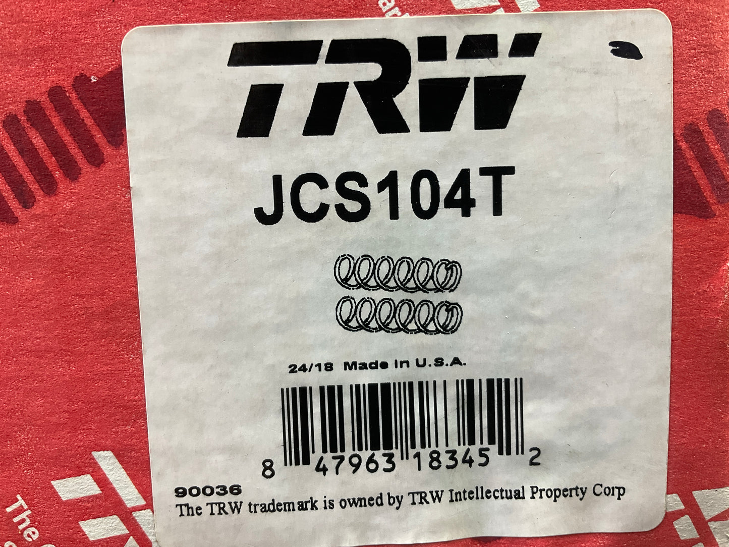 TRW JCS104T Front Variable Rate Coil Springs For 1991-2002 Saturn SL SL1 SL2