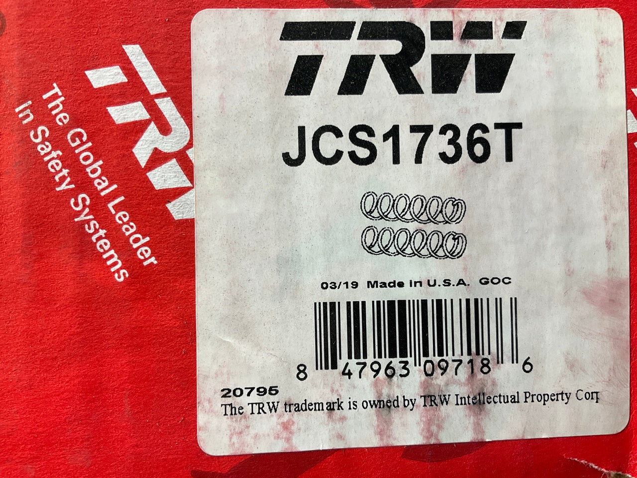 TRW JCS1736T Front Coil Springs For 2001-12 Escape, 01-11 Tribute, 05-11 Mariner