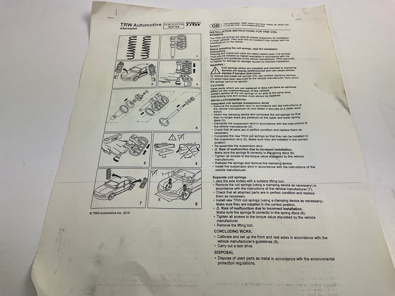 TRW JCS1749T Front Coil Springs For 1995-1998 Ford Windstar