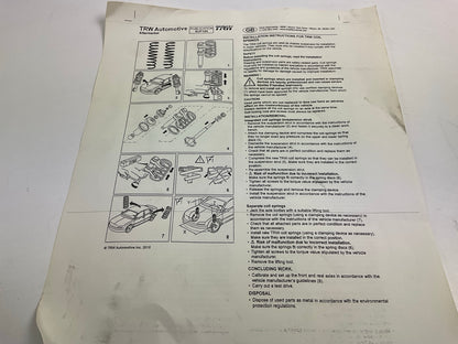 TRW JCS1749T Front Coil Springs For 1995-1998 Ford Windstar