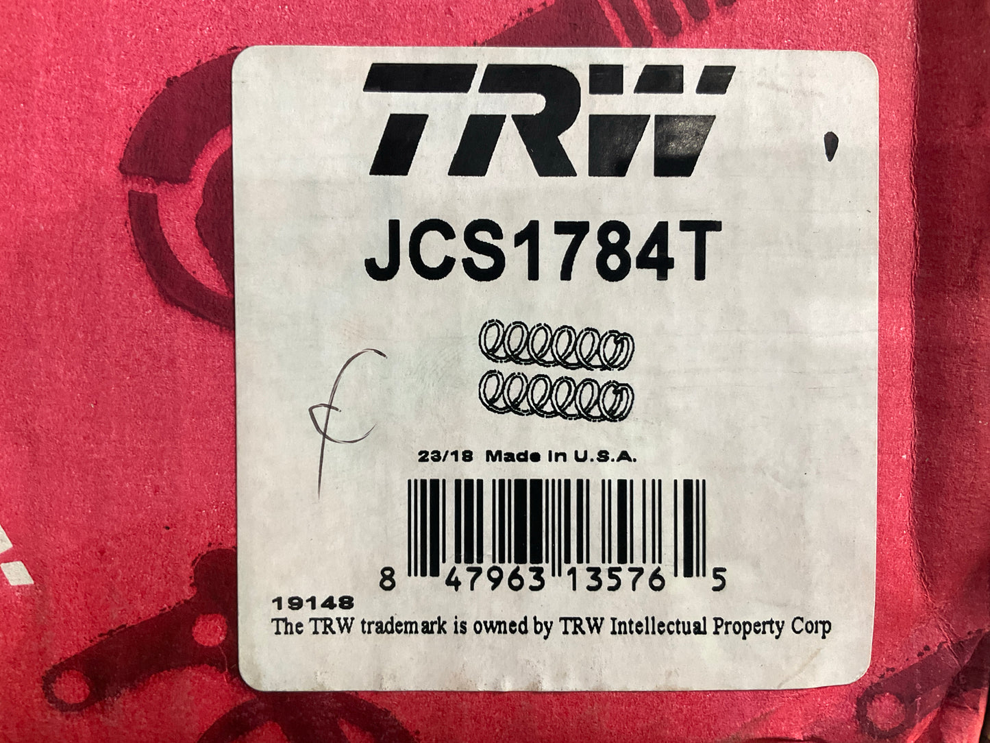 TRW JCS1784T Front Suspension Coil Springs For 1986-1995 Ford Taurus, Sable