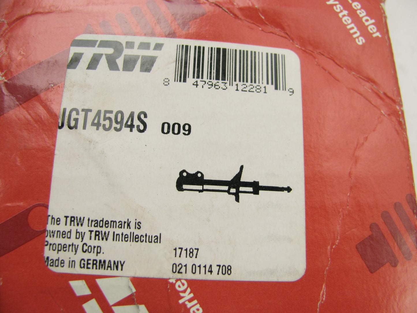 Single  Shock Absorber Rear TRW JGT4594S