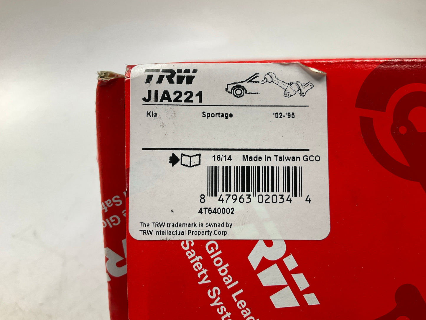 TRW JIA221 Steering Idler Arm For 1995-2002 Kia Sportage