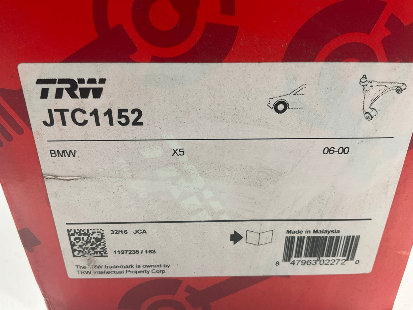 TRW JTC1152  Front Left Rearward Suspension Control Arm For 2000-2006 BMW X5