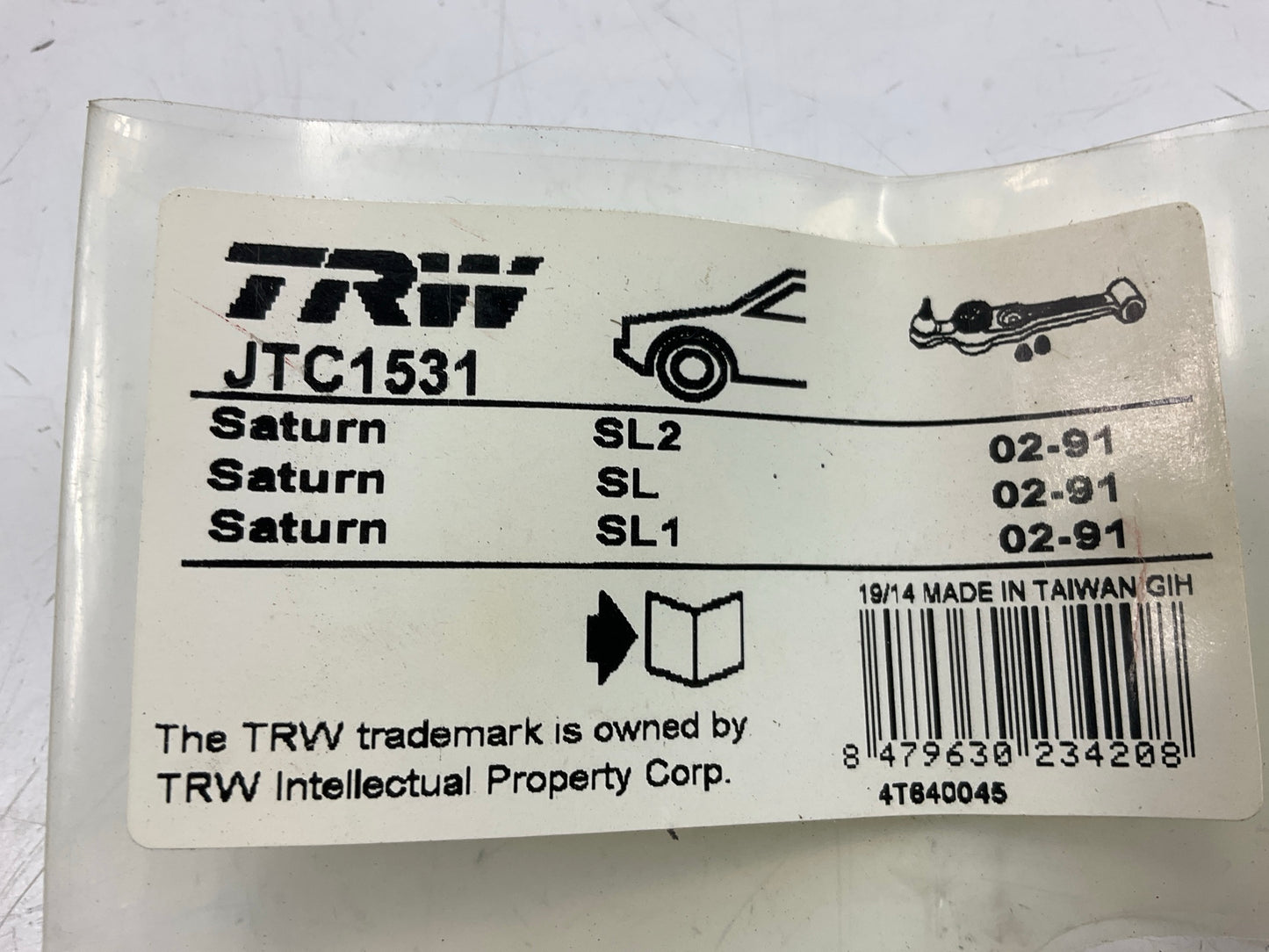 TRW JTC1531 Front Left Lower Control Arm - 1991-2002 Saturn SL SL1 SL2