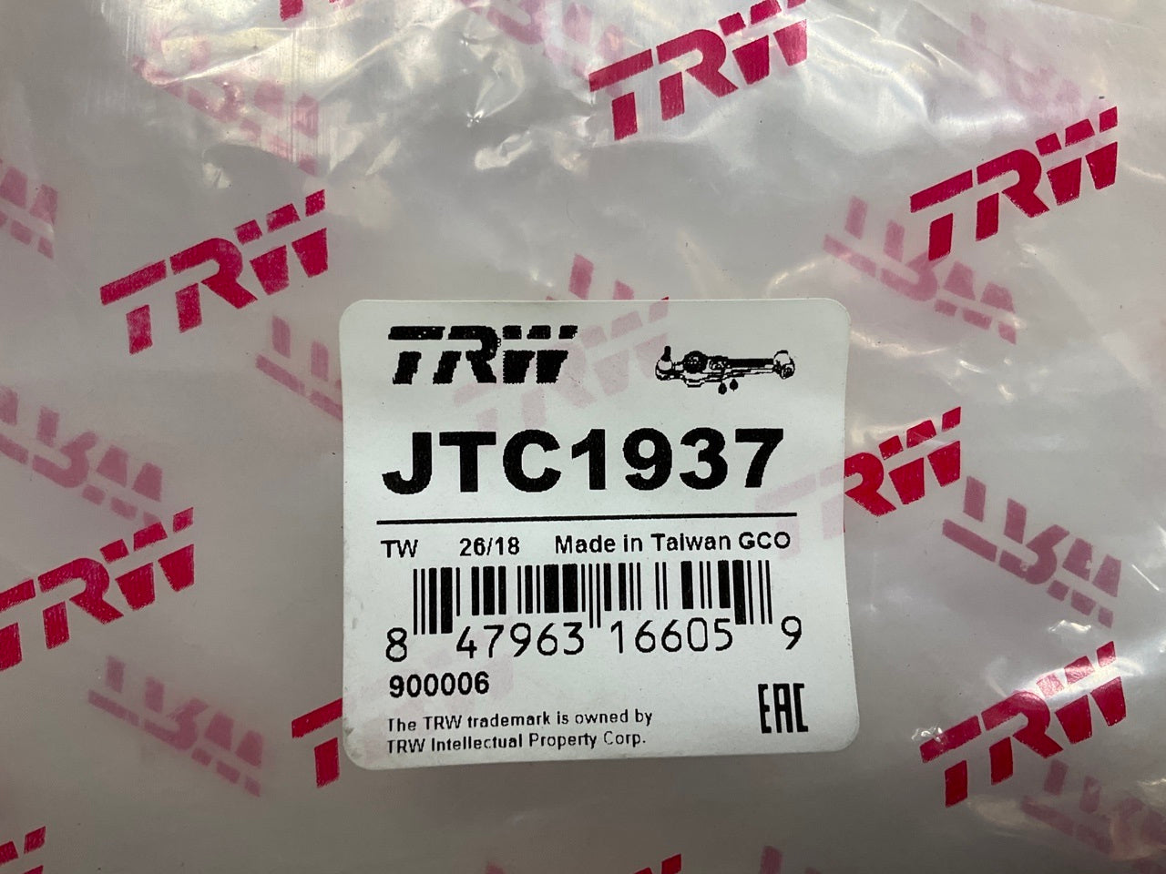 TRW JTC1937 Rear Right Upper Suspension Control Arm And Ball Joint Assembly