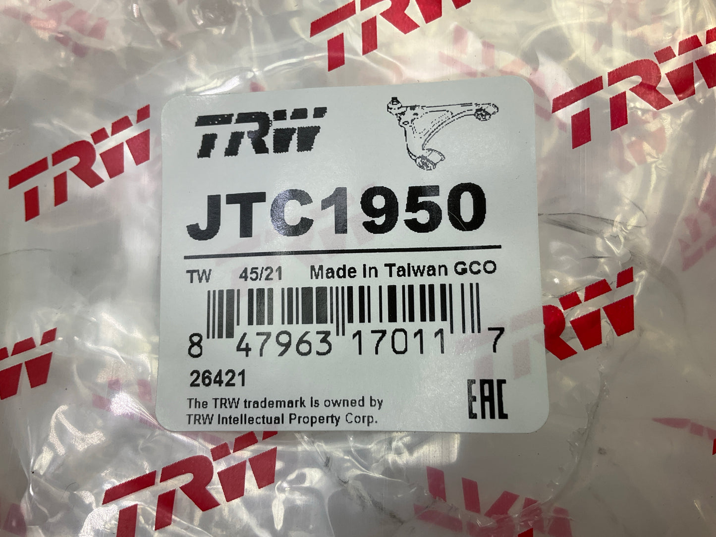 TRW JTC1950 Front Left Lower Control Armand Ball Joint Assembly