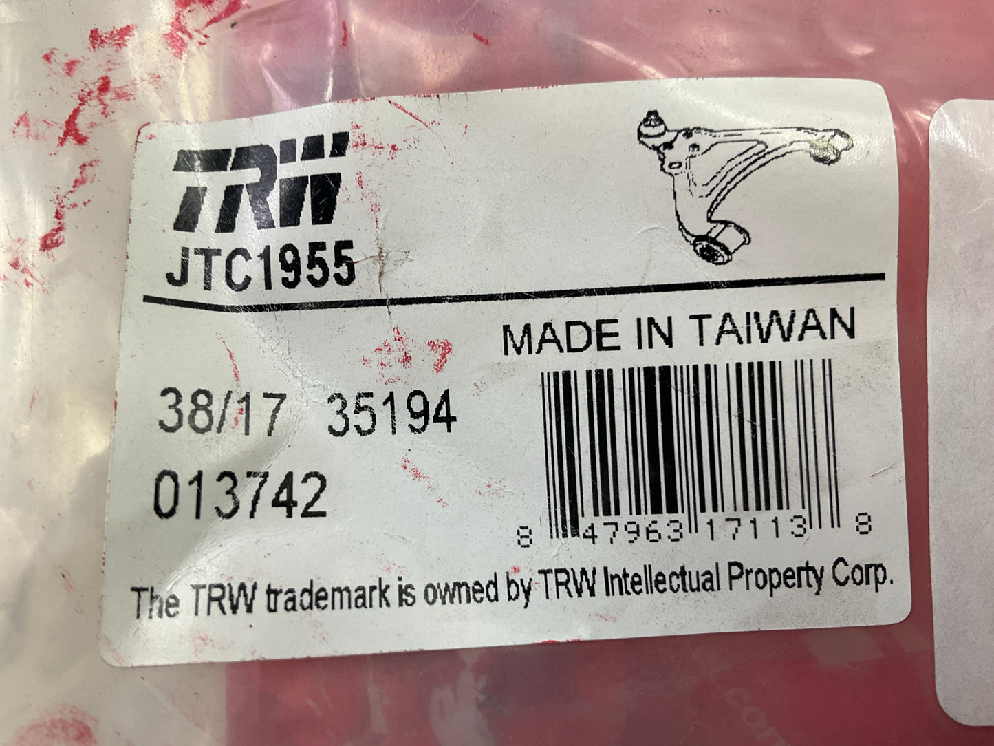 TRW JTC1955 Front Right Lower Control Arm & Ball Joint For 1999-2002 Villager