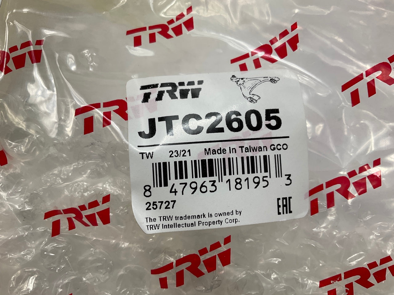 TRW JTC2605 Suspension Control Arm And Ball Joint Assembly, Front Left Upper