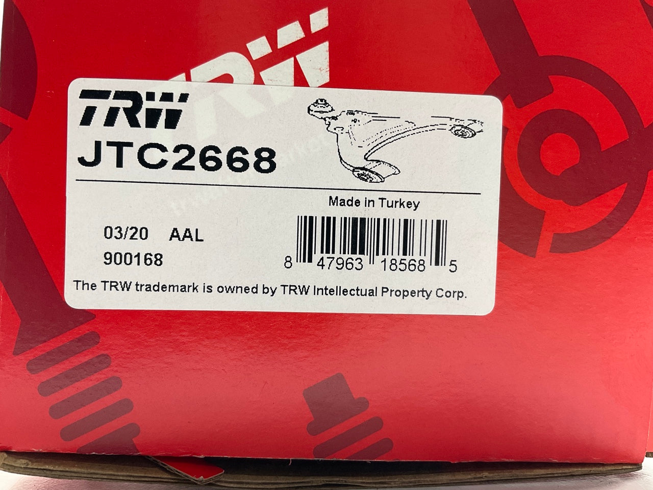 (2) TRW JTC2668 Rear Upper Forward Suspension Control Arm